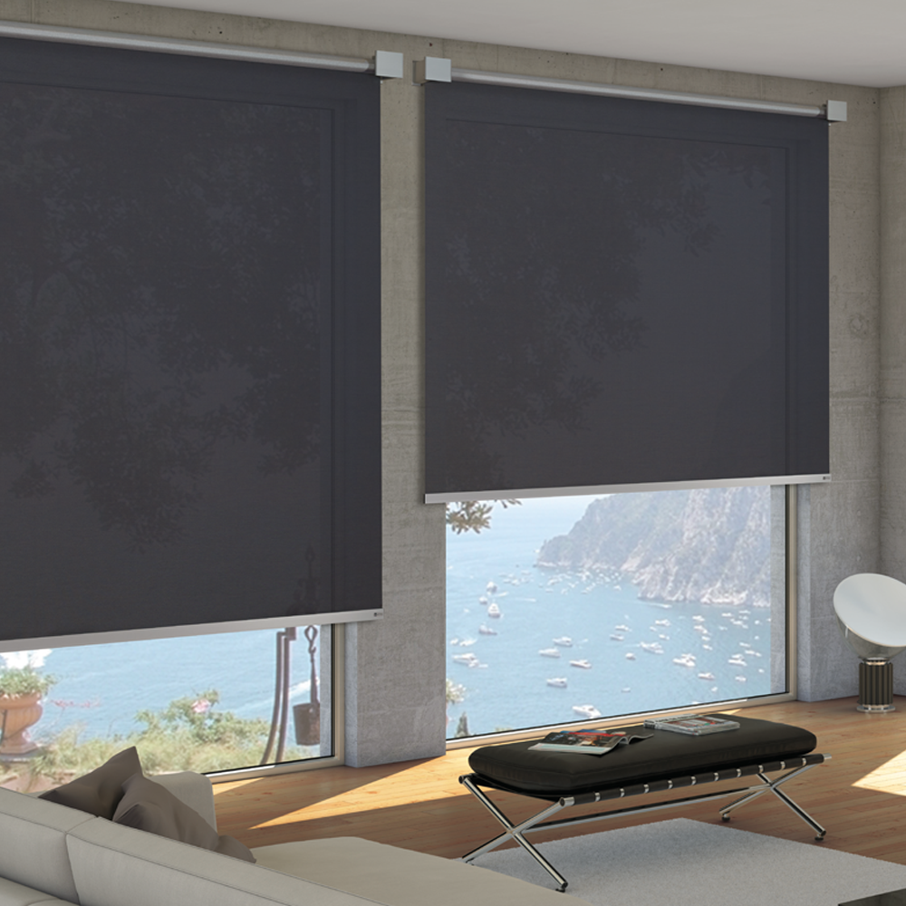 TENDA A RULLO AZIONAMENTO A MOLLA, ANGOLARE DECORATIVO,  SLOW 1928 ECLISSE S2-ECOSCREEN