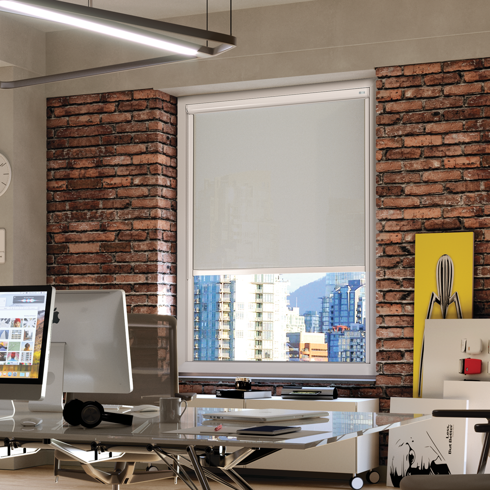 TENDA A VETRO CON CASSONETTO E GUIDE OSCURANTI, ROLLBOX 560-SCREEN P45