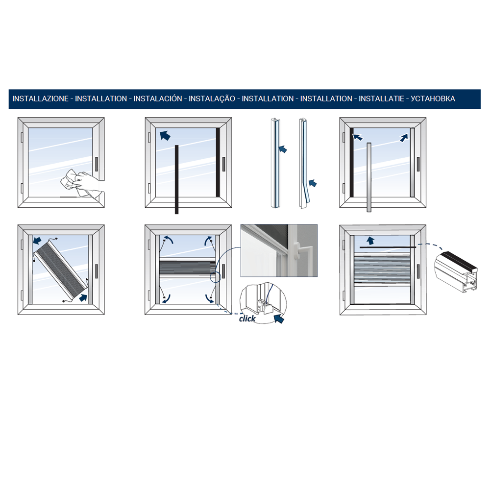 TENDA PLISSETTATA A VETRO, CLASSIC 013