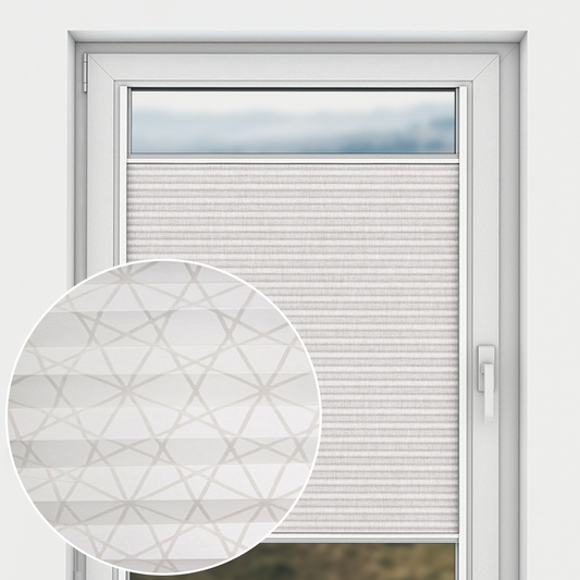 TENDA PLISSETTATA A VETRO, CRISTALLO