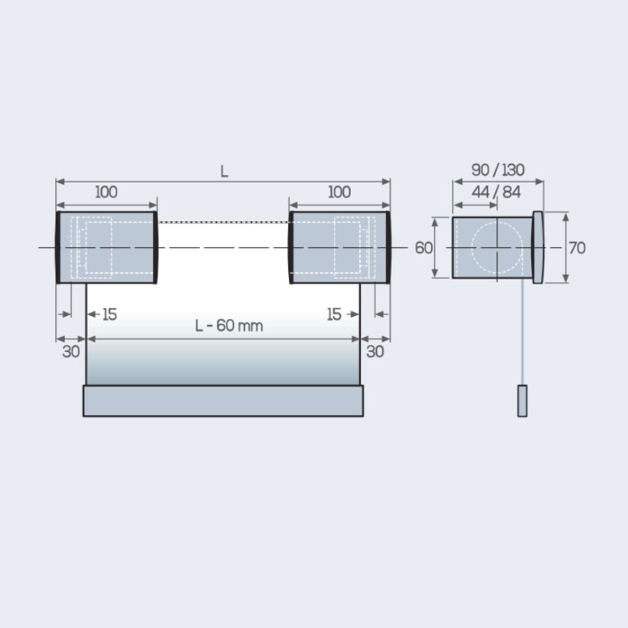 TENDA A RULLO AZIONAMENTO A MOLLA, ANGOLARE DECORATIVO, SLOW 1928 ECLISSE S2-PRESTIGIO