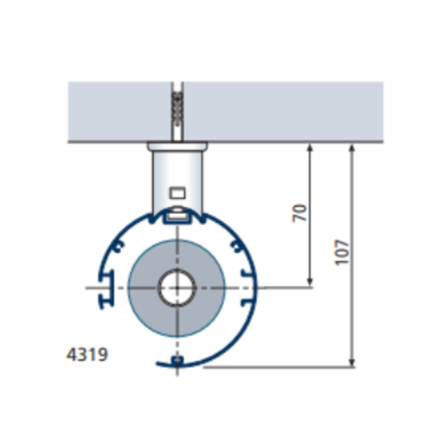 TENDA DECORATIVA CON CASSONETTO TONDO, ROLLBOX 575-OTTO
