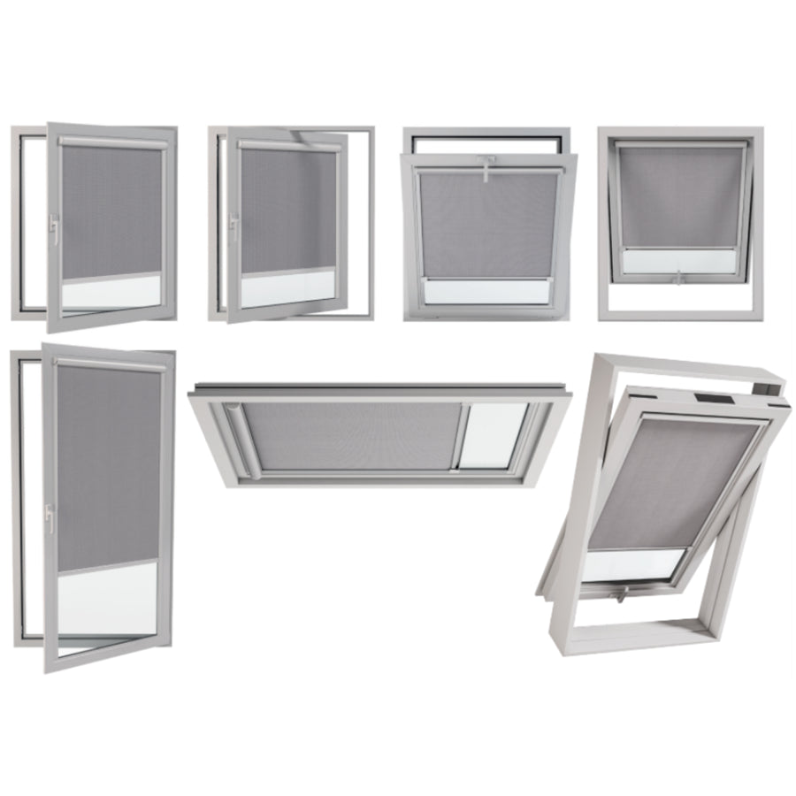 TENDA A VETRO CON CASSONETTO E GUIDE OSCURANTI, ROLLBOX 760-SCREEN P45