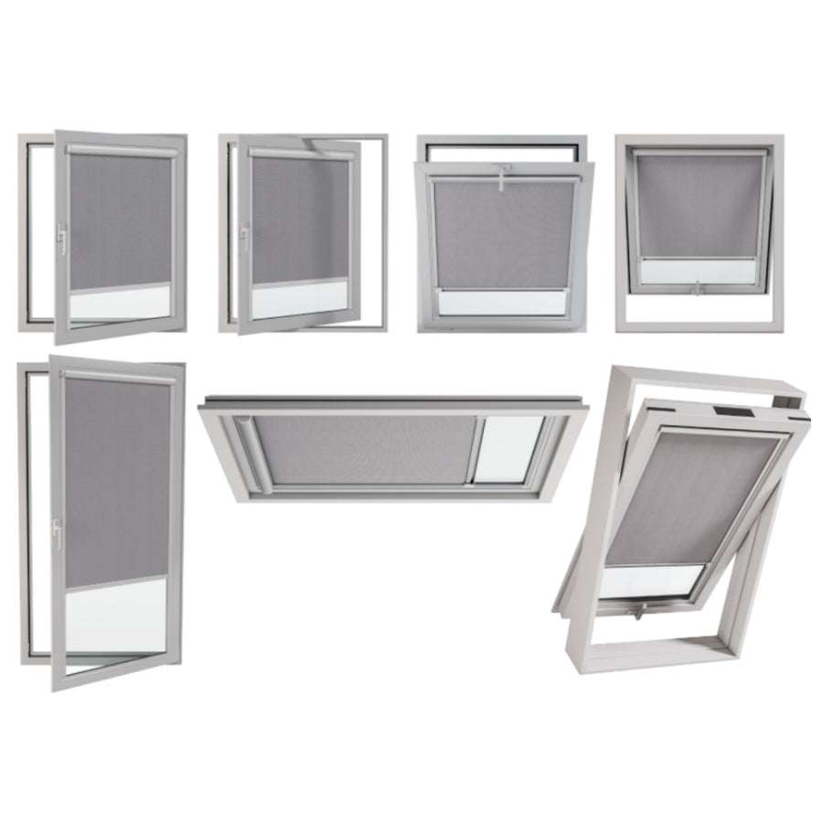 TENDA A VETRO CON CASSONETTO E GUIDE OSCURANTI, ROLLBOX 260-SCREEN P45