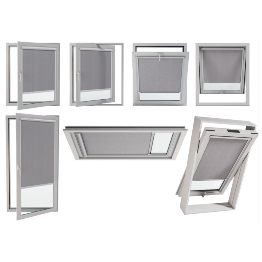 TENDA A VETRO CON CASSONETTO E GUIDE OSCURANTI, ROLLBOX 560-SCREEN P45