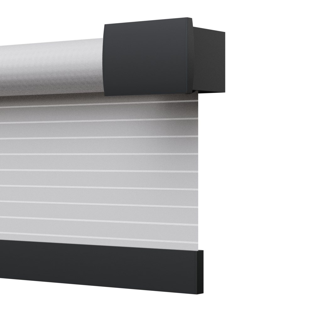 TENDA A RULLO AZIONAMENTO A MOLLA, ANGOLARE DECORATIVO, SLOW 1928 ECLISSE S2-TOTAL WHITE