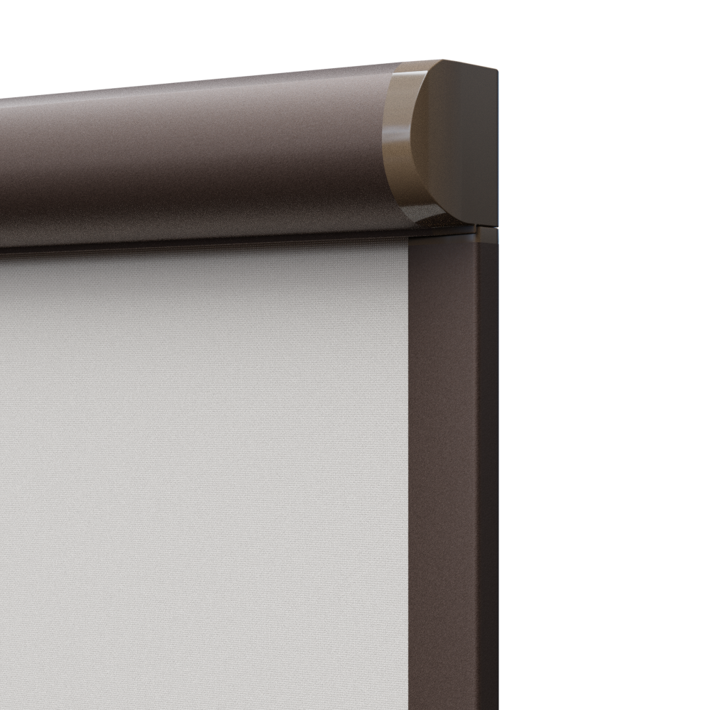 TENDA A VETRO CON CASSONETTO E GUIDE OSCURANTI, ROLLBOX 160-SCREEN P45