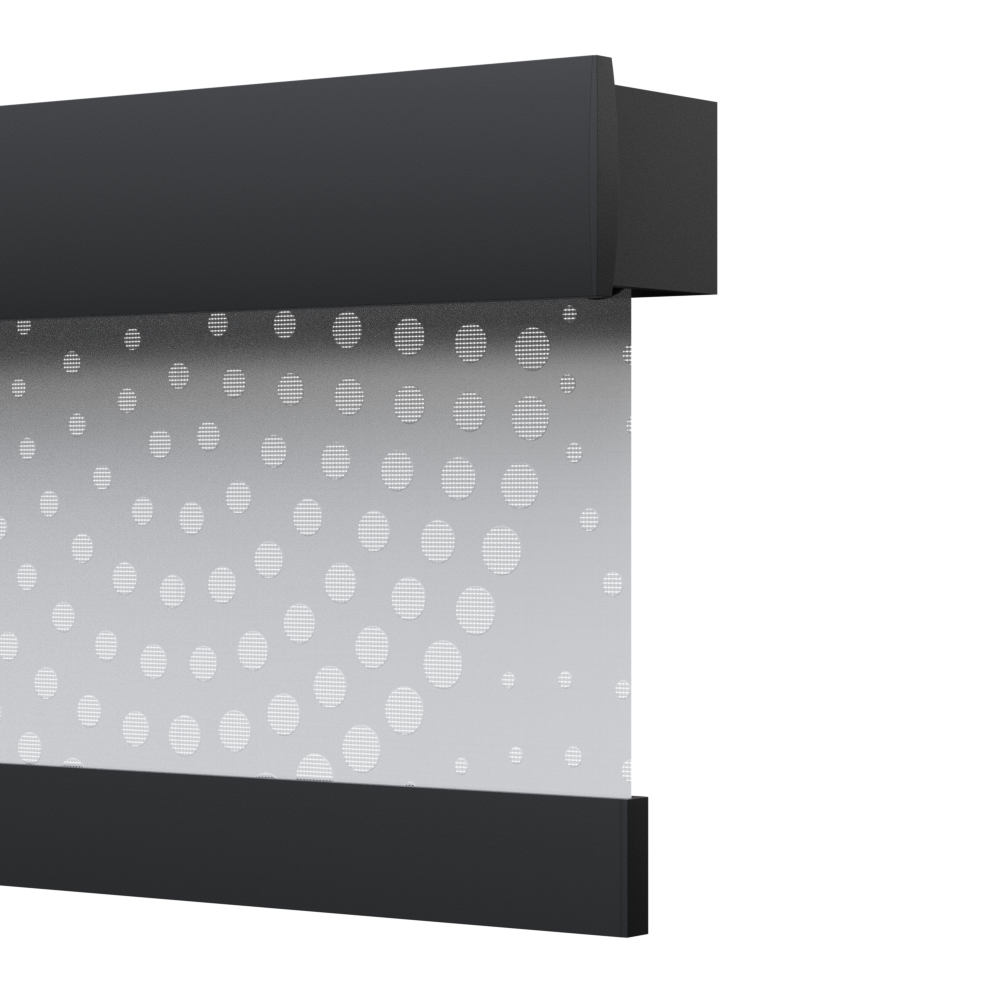 TENDA A RULLO AZIONAMENTO A MOLLA, FRONTALE DECORATIVO, SLOW 1928 ECLISSE S3-GIOTTO