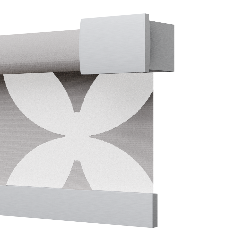 TENDA A RULLO AZIONAMENTO A MOLLA, ANGOLARE DECORATIVO, SLOW 1928 ECLISSE S2-FLORA