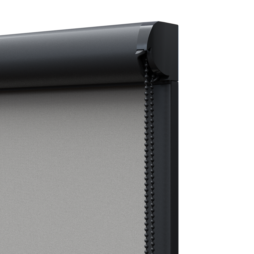 TENDA A VETRO CON CASSONETTO E GUIDE OSCURANTI, ROLLBOX 560-SCREEN P45