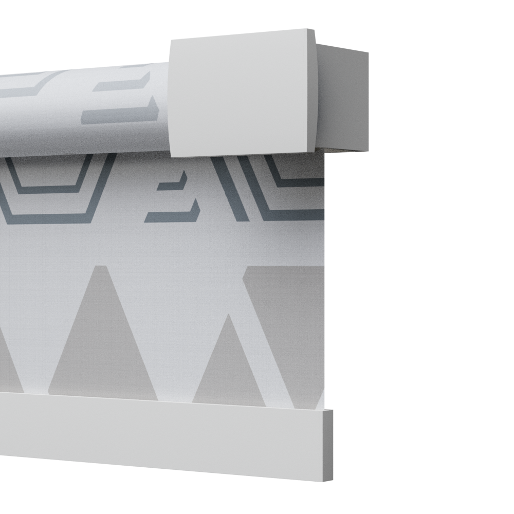 TENDA A RULLO AZIONAMENTO A MOLLA, ANGOLARE DECORATIVO, SLOW 1928 ECLISSE S2-ENIGMA