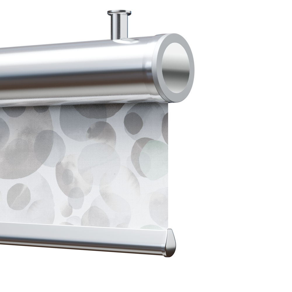 TENDA DECORATIVA CON CASSONETTO TONDO, BOLLE