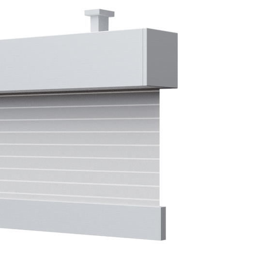 TENDA DECORATIVA CON CASSONETTO QUADRATO,  TOTAL WHITE