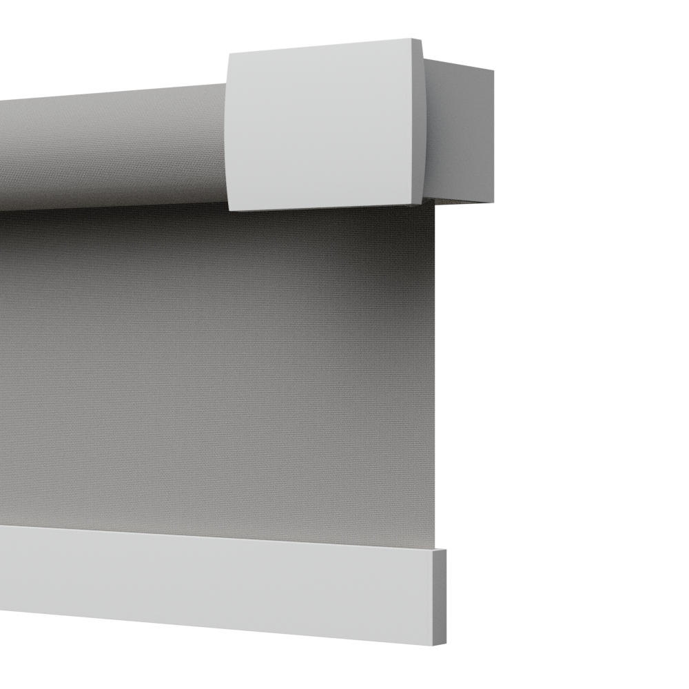 TENDA A RULLO AZIONAMENTO A MOLLA, ANGOLARE DECORATIVO, SLOW 1928 ECLISSE S2-SCREEN P45