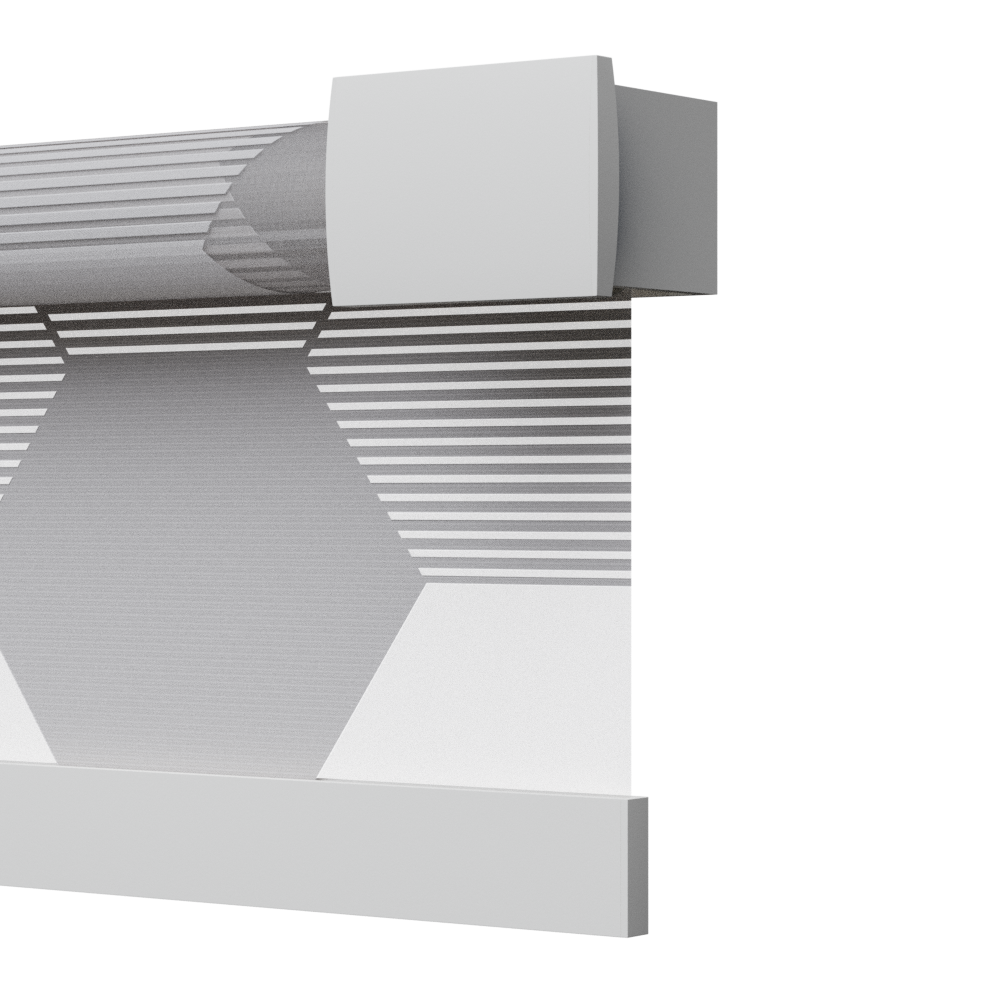 TENDA A RULLO AZIONAMENTO A MOLLA, ANGOLARE DECORATIVO, SLOW 1928 ECLISSE S2-PITAGORA