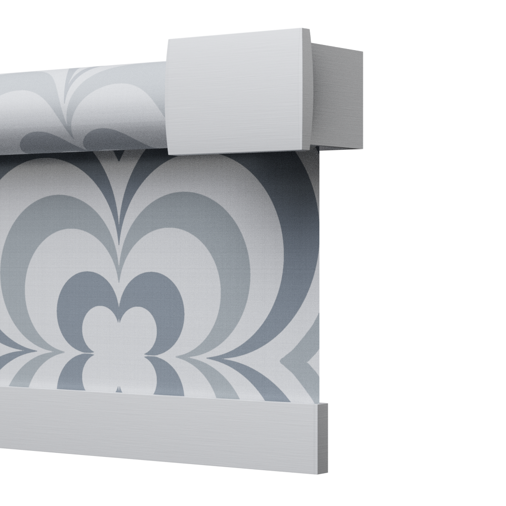 TENDA A RULLO AZIONAMENTO A MOLLA, ANGOLARE DECORATIVO, SLOW 1928 ECLISSE S2-CLARISSA