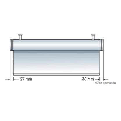 TENDA DECORATIVA CON CASSONETTO TONDO, ROLLBOX 275-ECOSCREEN