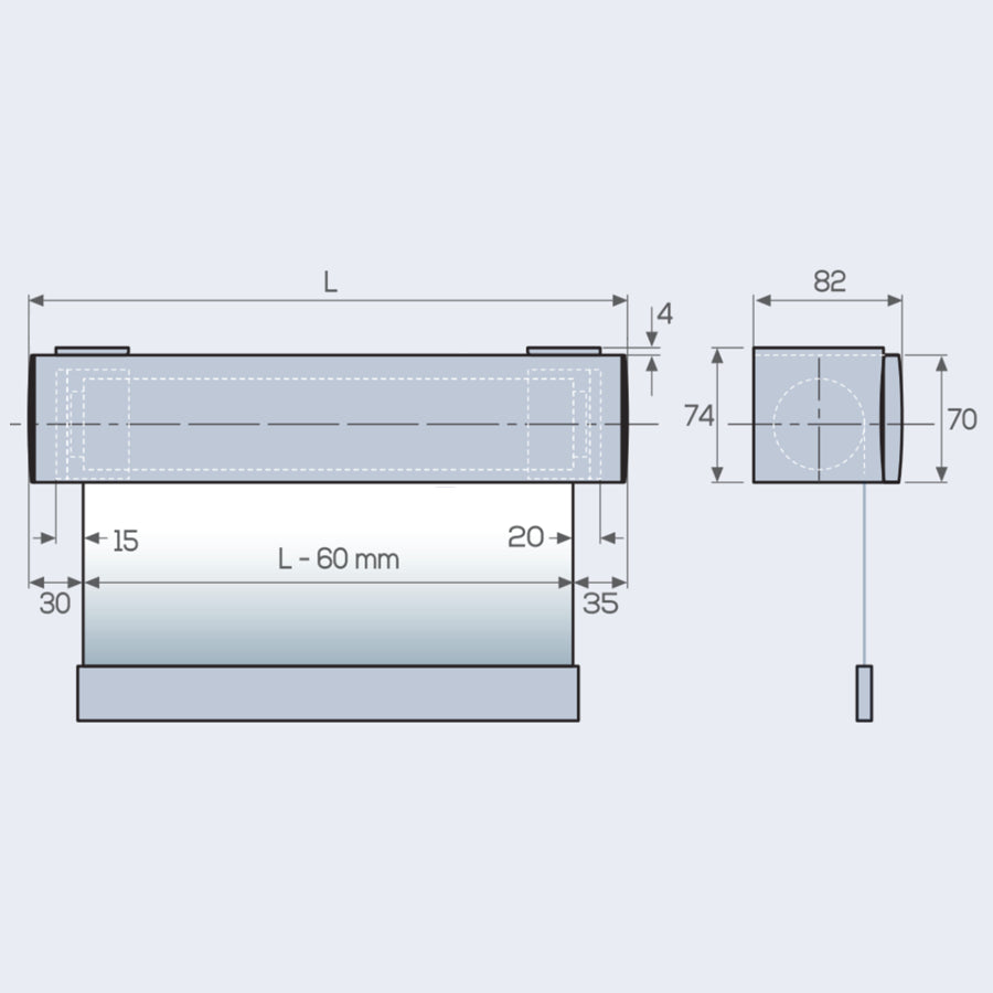 TENDA A RULLO ELETTRICA, MANTOVANA IN ALLUMINIO, ENERGY 736 - ECLISSE S3-ARGO