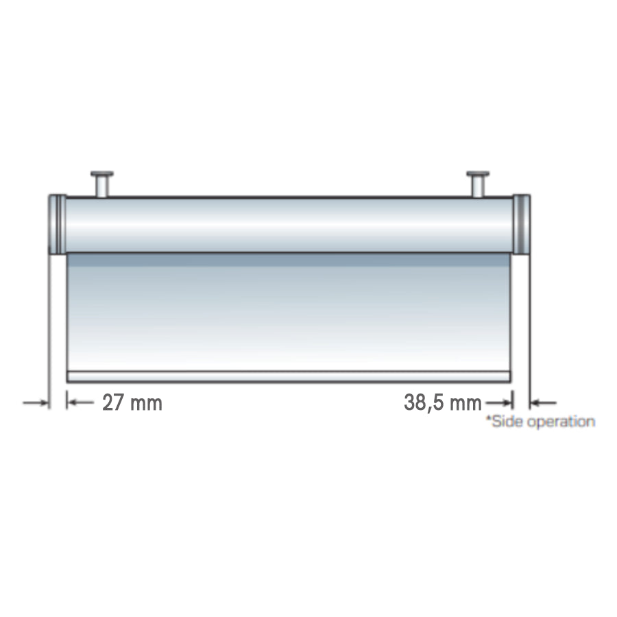 TENDA DECORATIVA CON CASSONETTO TONDO,  ROLLBOX 575-TOTAL WHITE