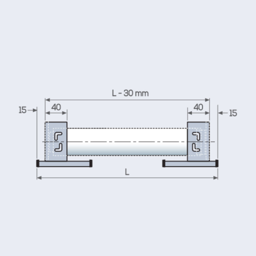 TENDA A RULLO A CATENELLA CON ANGOLARE DECORATIVO, SIDEWINDER 8240 - ECLISSE S2-GALA